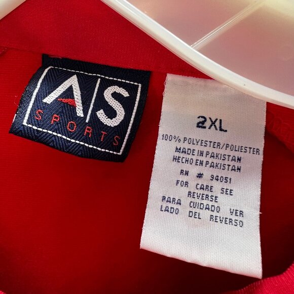 UW University Wisconsin Track Jacket 2XL Badgers Red Zip Embroidered Mock Neck - Picture 6 of 6